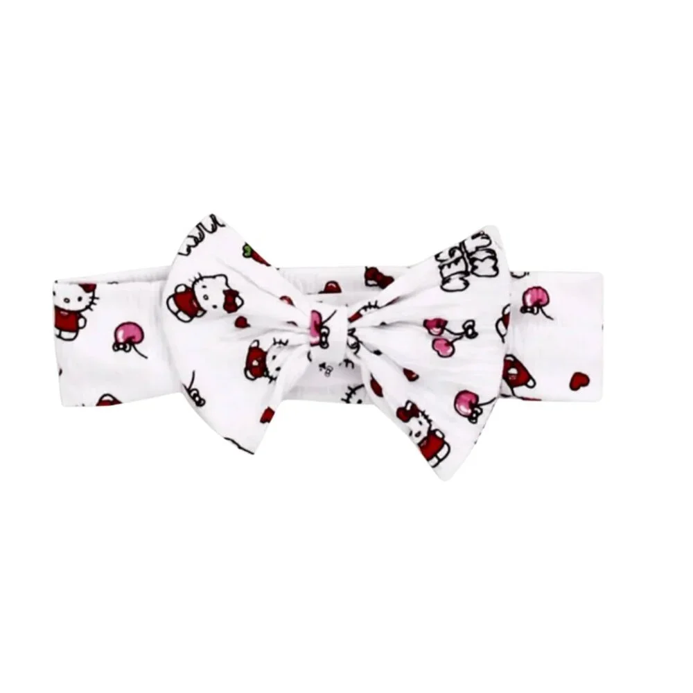 Hello Kitty Baby Girl Romper Headband Set | Size 3-6M  | White Pink Red Black - Picture 2 of 4